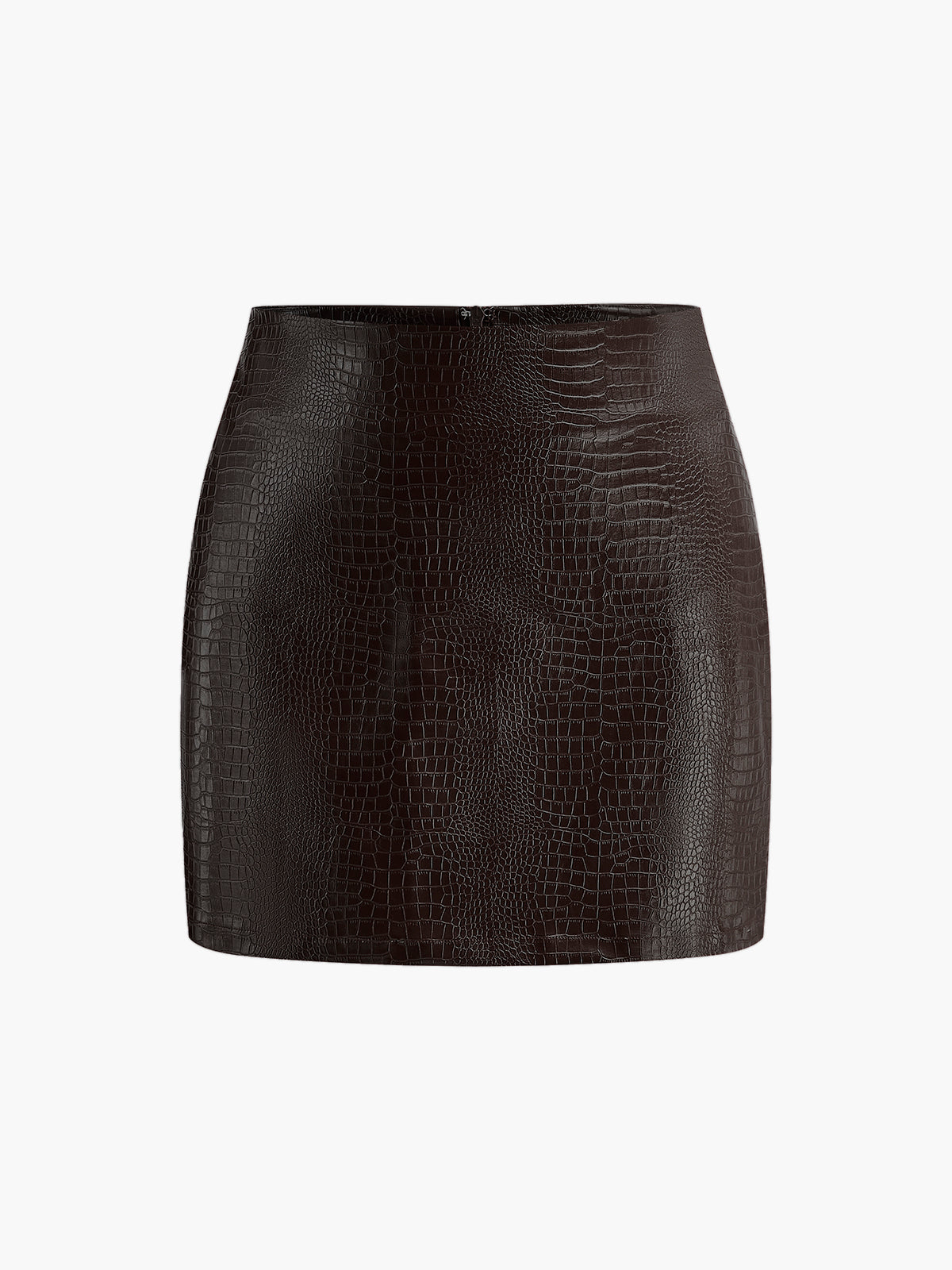 Faux Leather Textured Mini Skirt