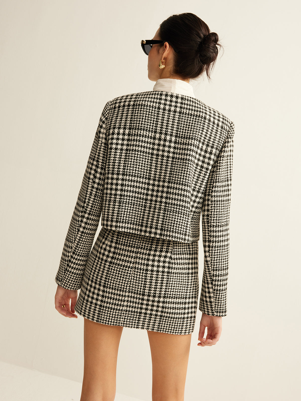 Wool-Blend Checked Jacket