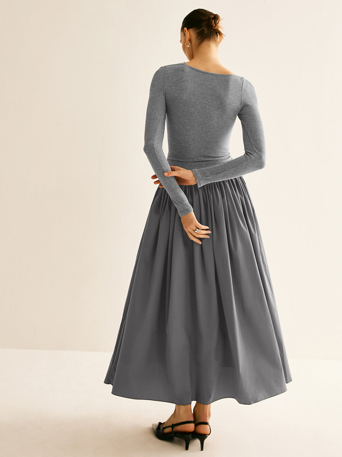 Asymmetrical Chic Panel Pleated Dress