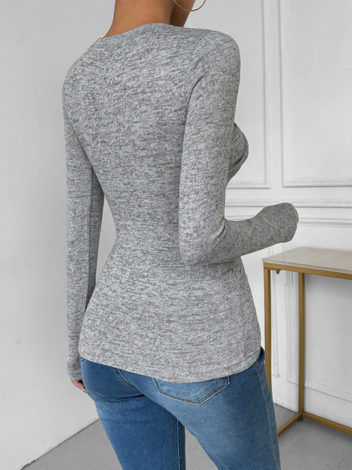 Knotted Skinny Jersey Top