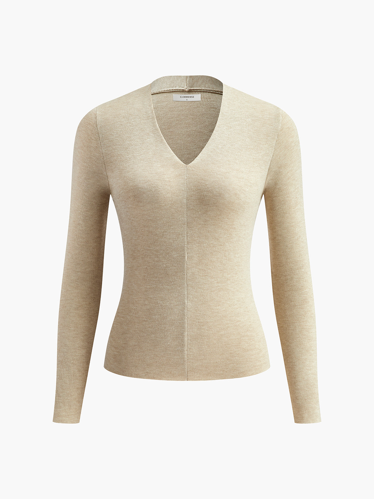 Wool-Blend Piping Knit Top