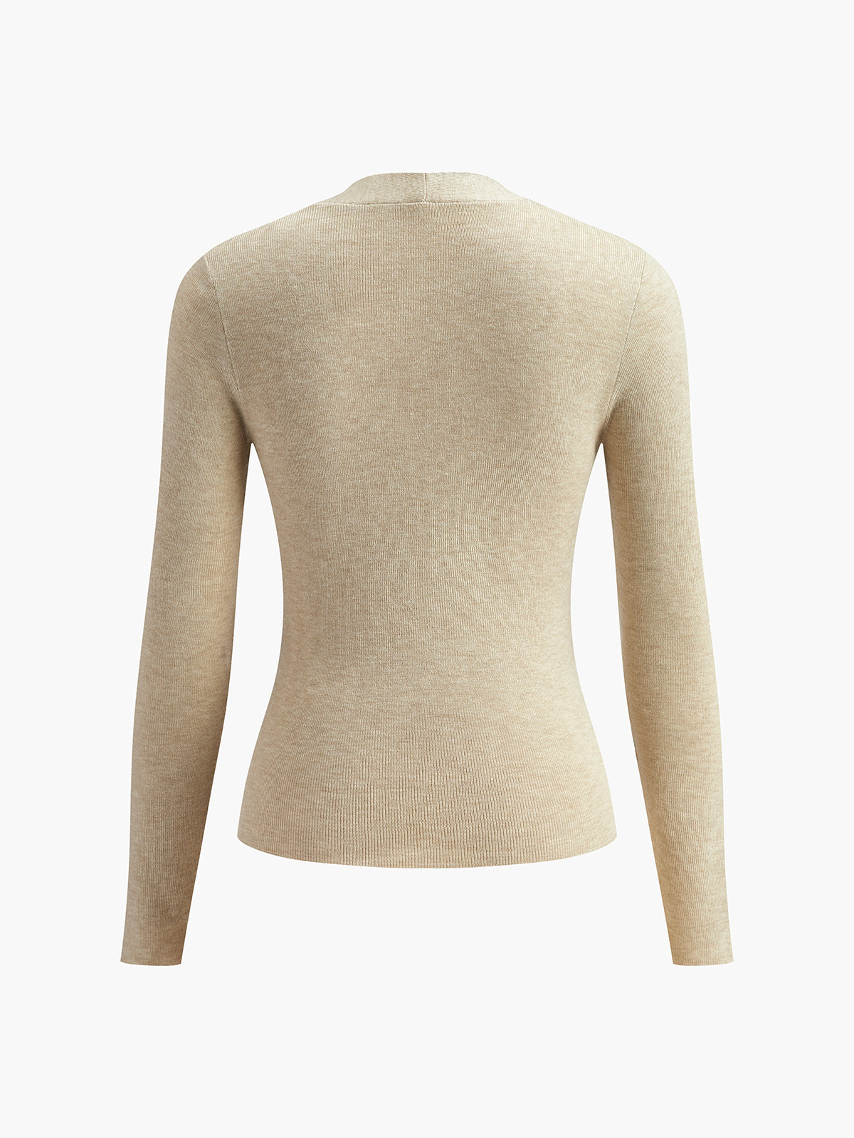 Wool-Blend Piping Knit Top