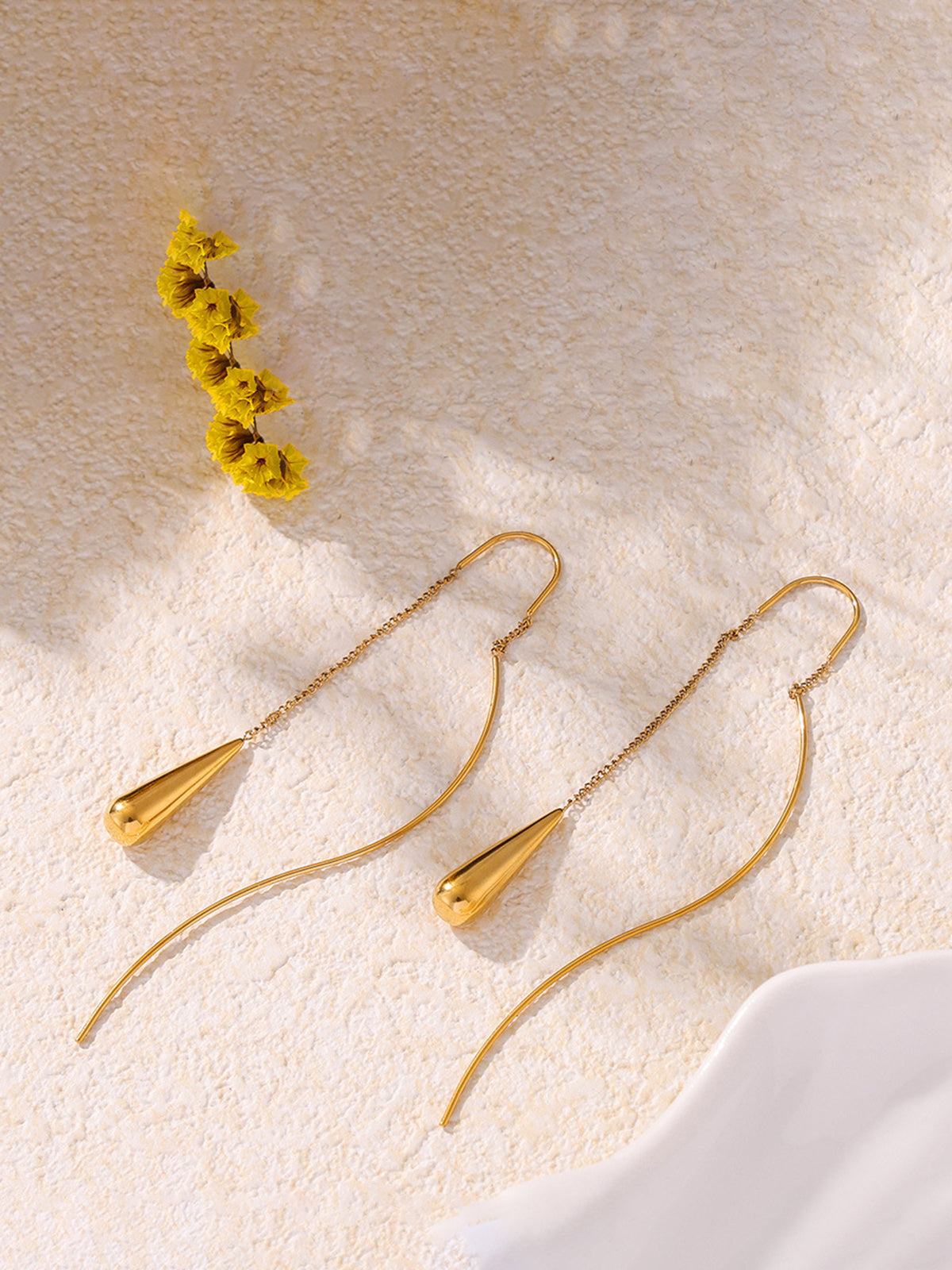 Water Drop Tassel Earrings