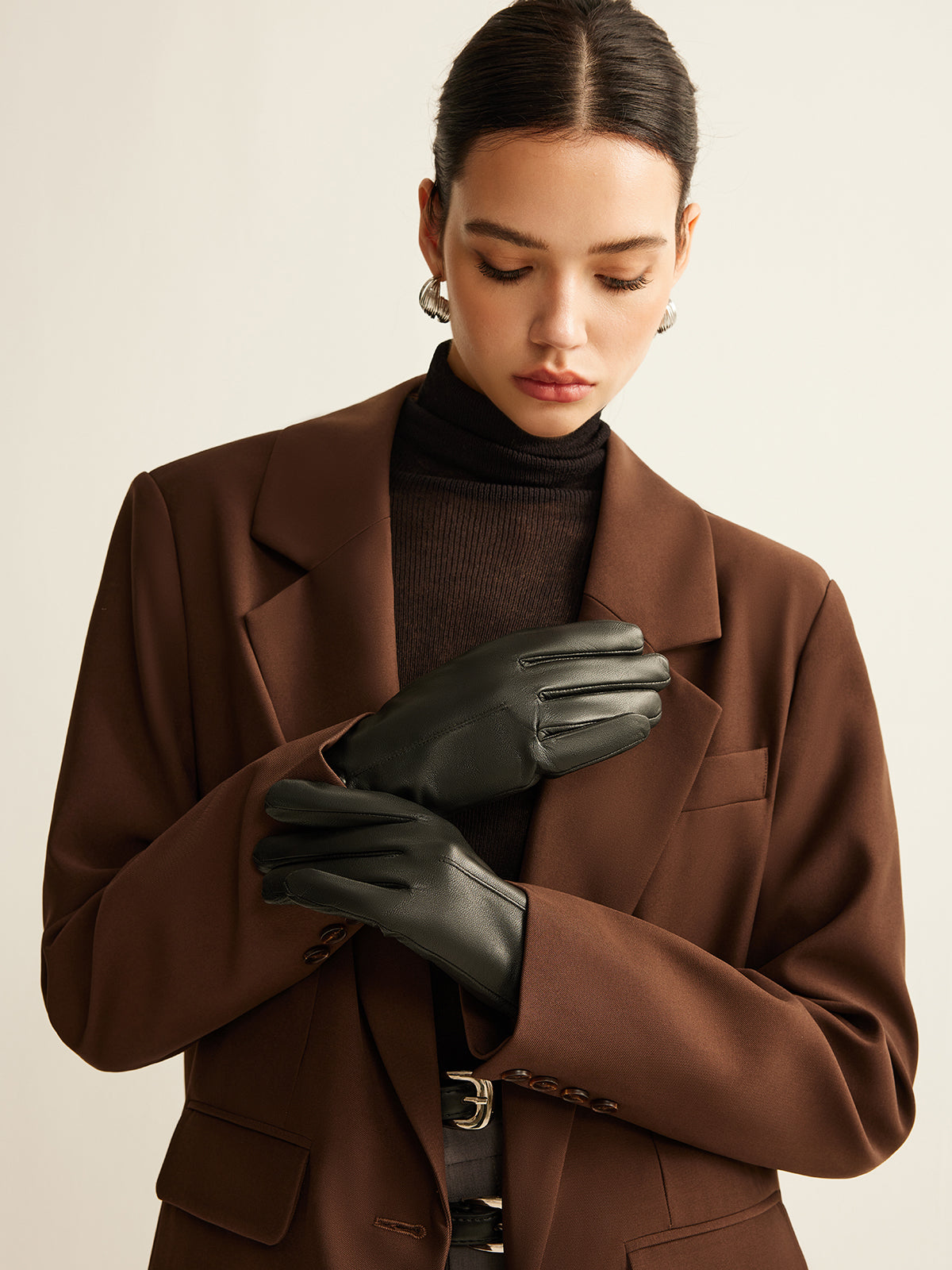 Goatskin Windproof Fleece Lined Gloves