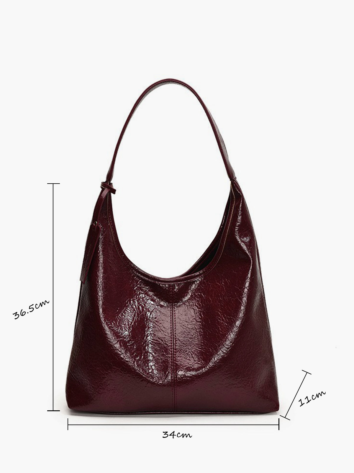 Leisure Button Clasp Hobo Bag