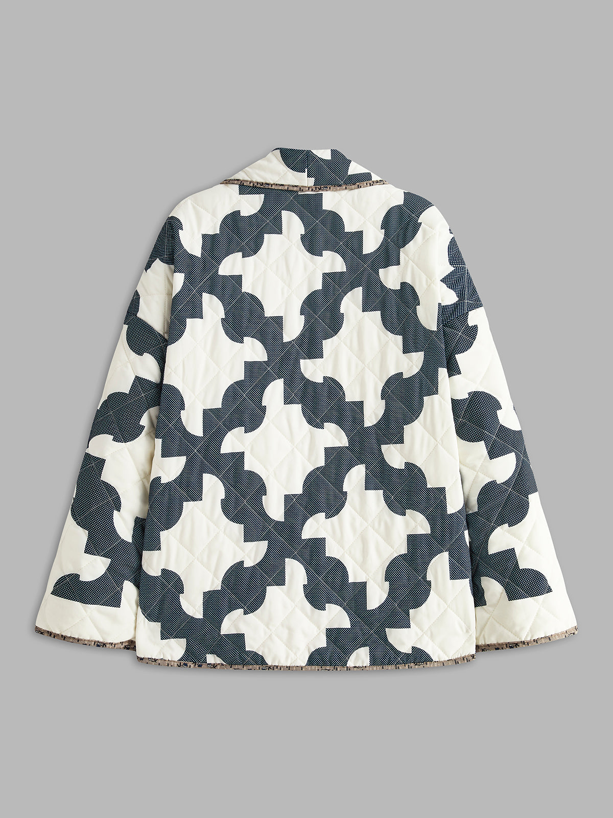 Color Block Printed Warm Jacket