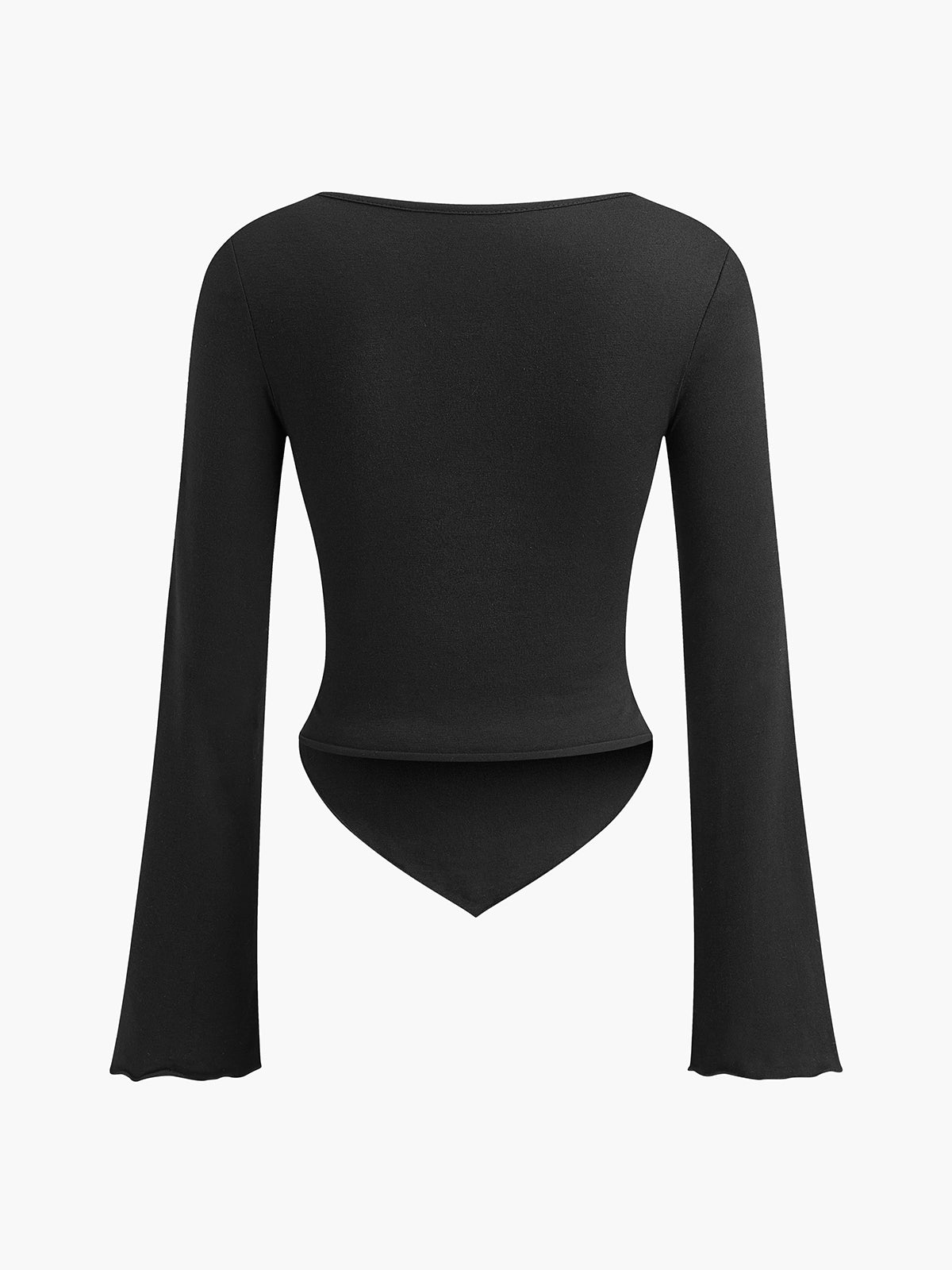 Asymmetrical Sweetheart Knotted Jersey Top