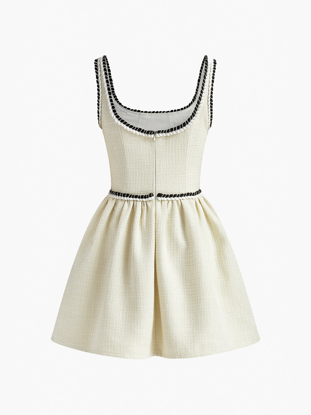 Tweed Pleated Strappy Dress