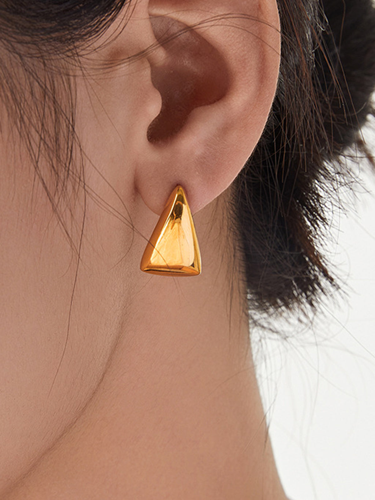 Triangle Stud Drop Earrings