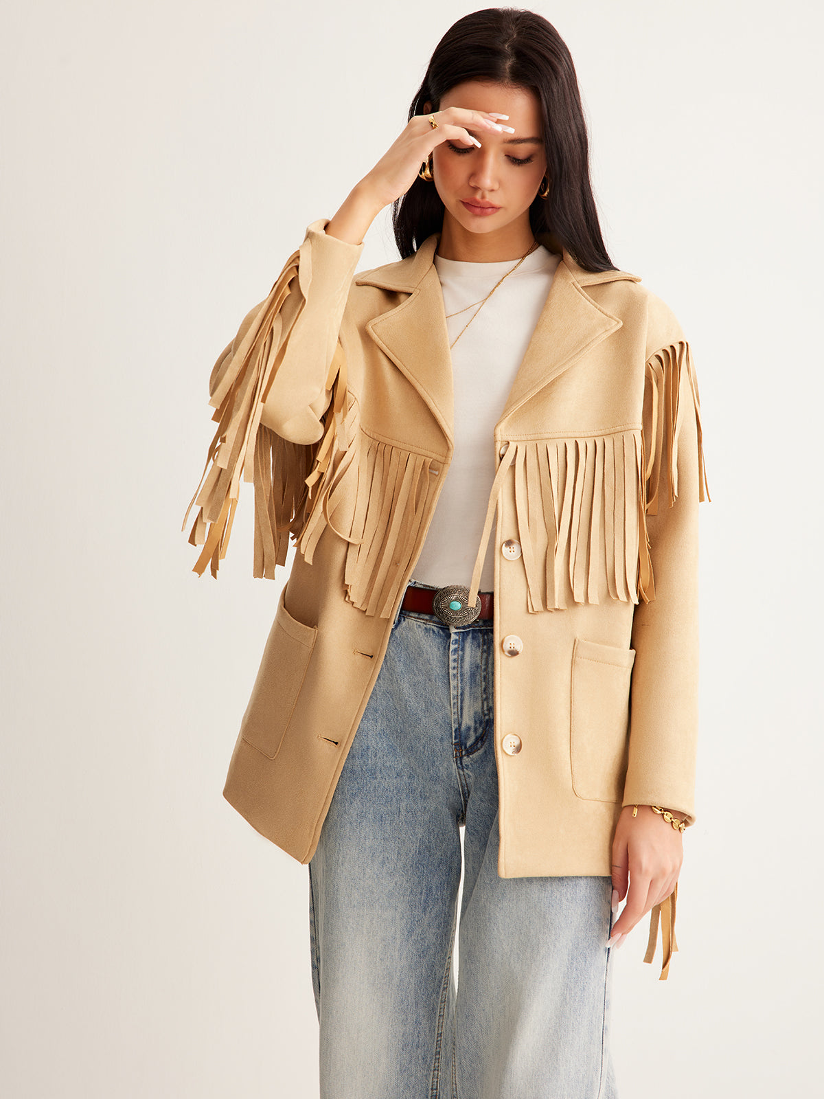 Boheme Tassel Suede Blazer