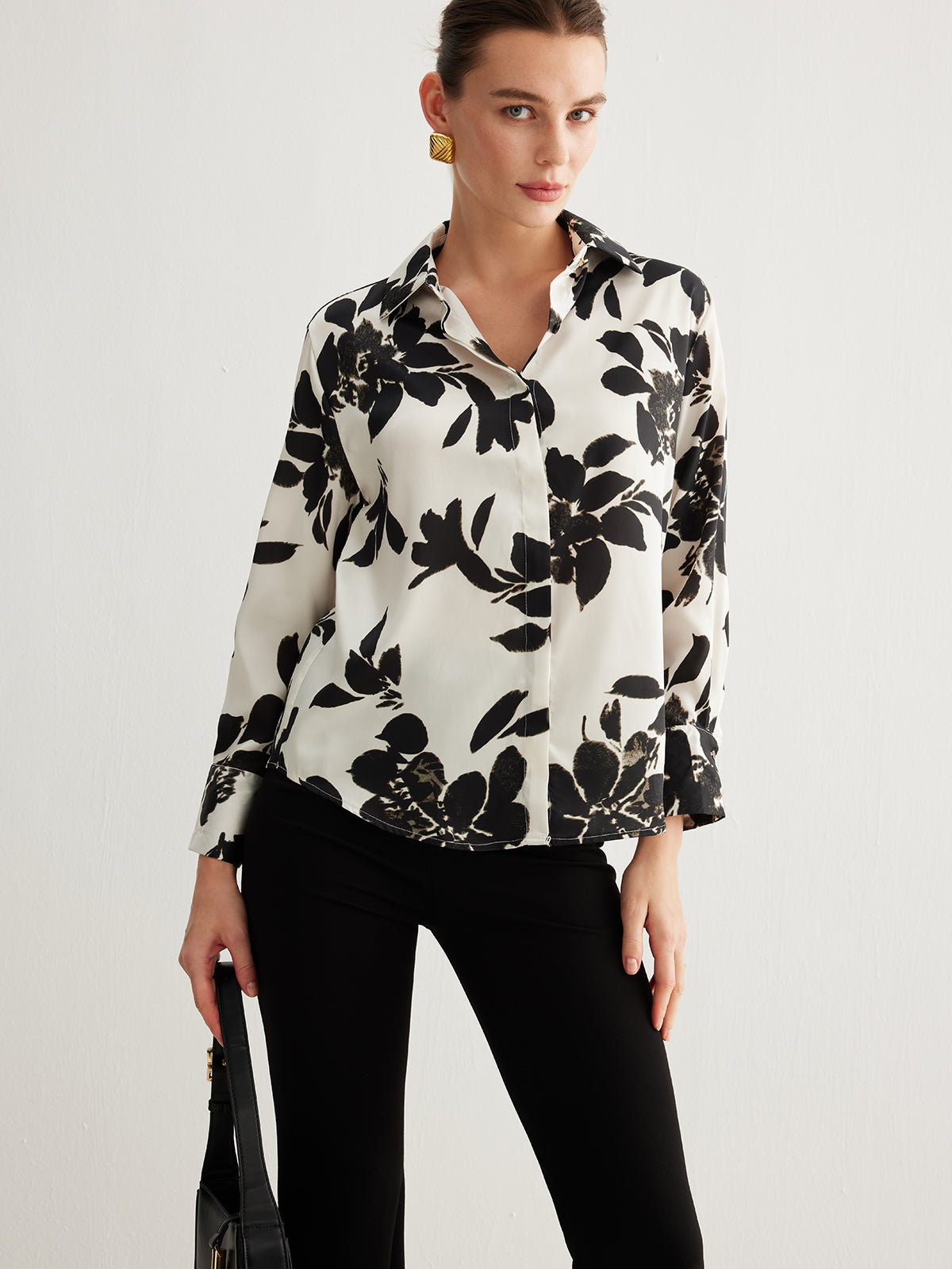 Leisure Printed Lapel Thin Shirt