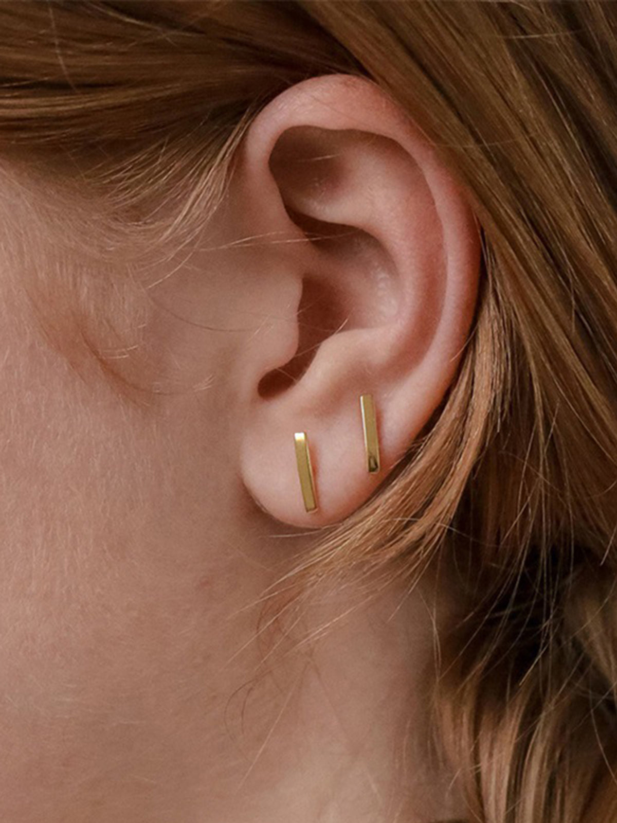 Minimalist Bar Stud Earrings