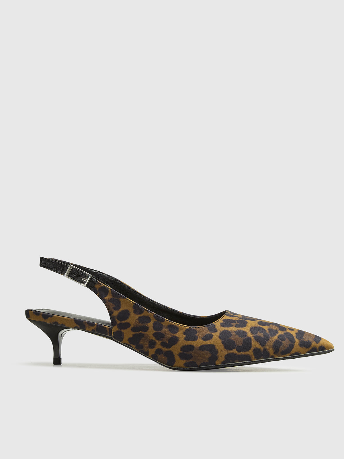 Leopard Kitten Slingback Pumps