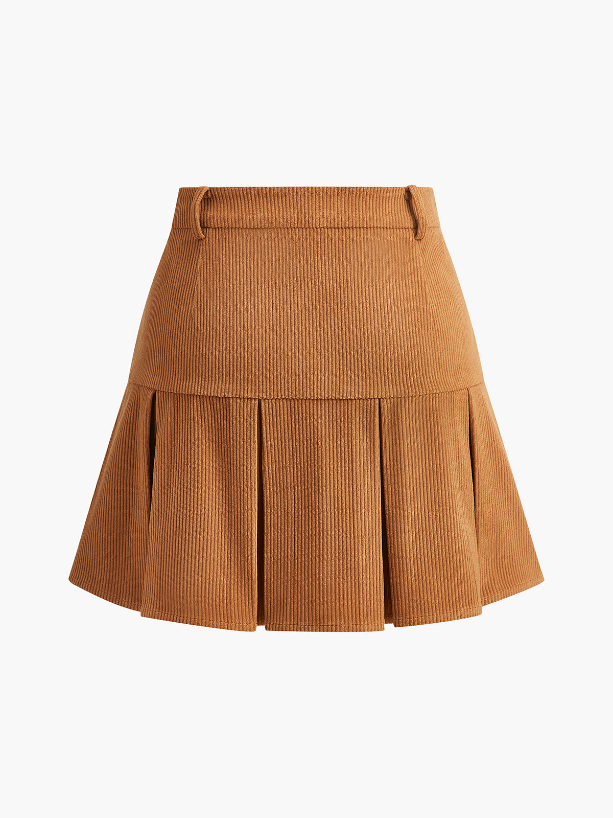 Corduroy Pleated Mini Skirt