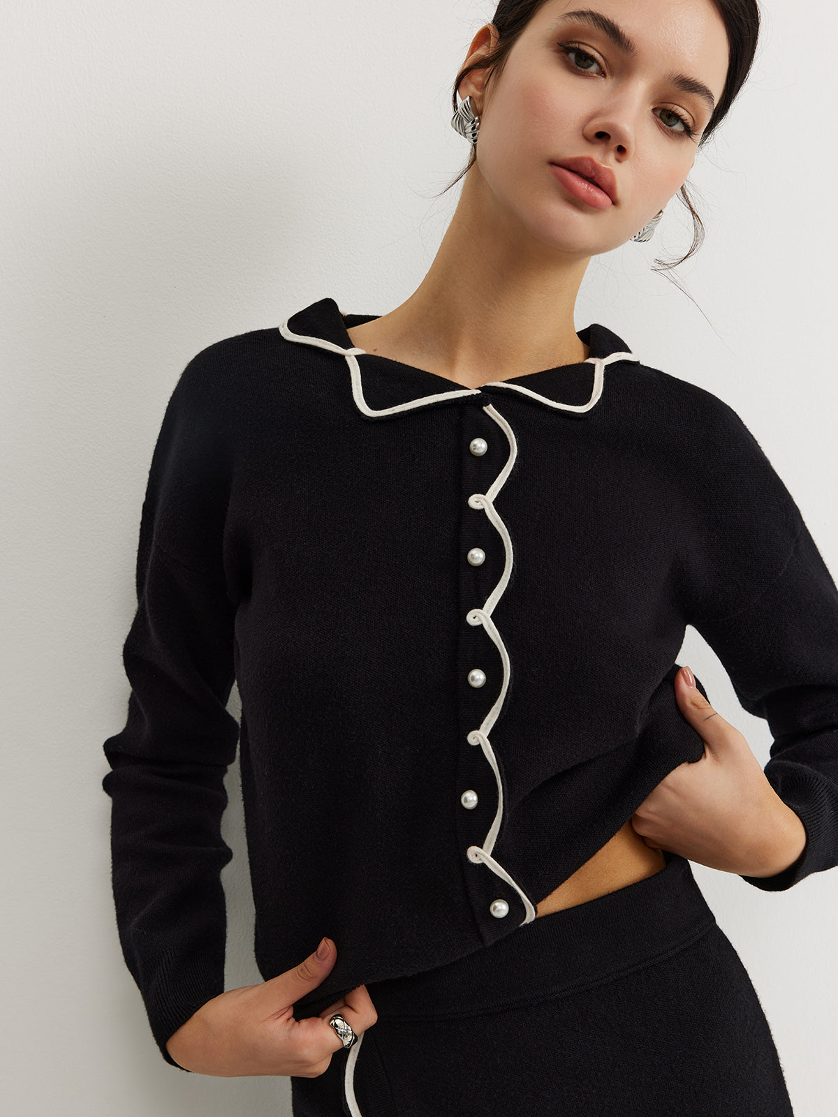 Leisure Contrast Trim Sweater Co-ords