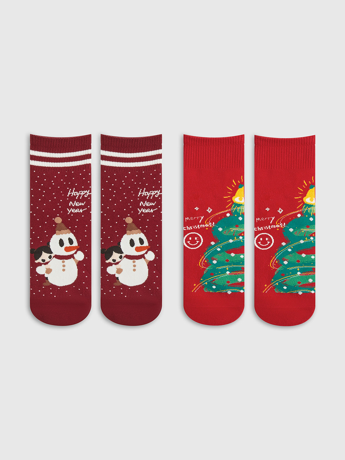 Cartoon Christmas Gift Box With Socks