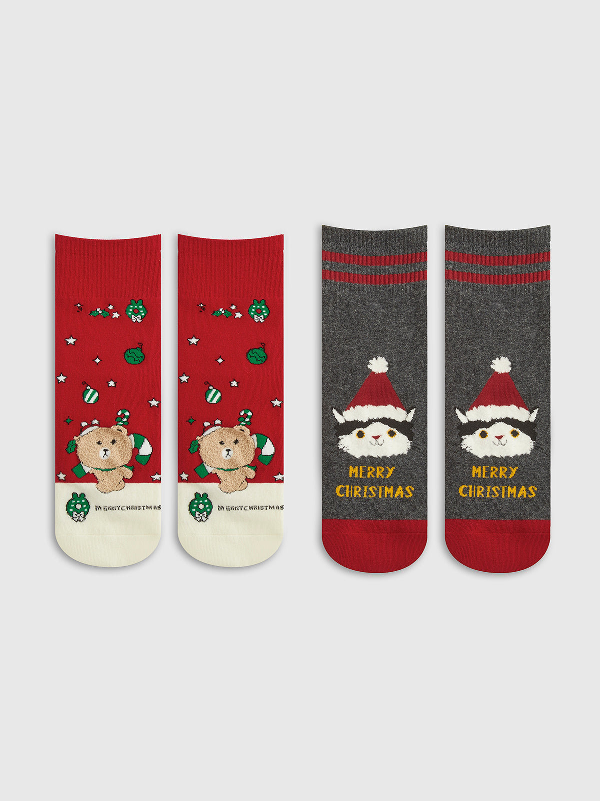 Cartoon Christmas Gift Box With Socks