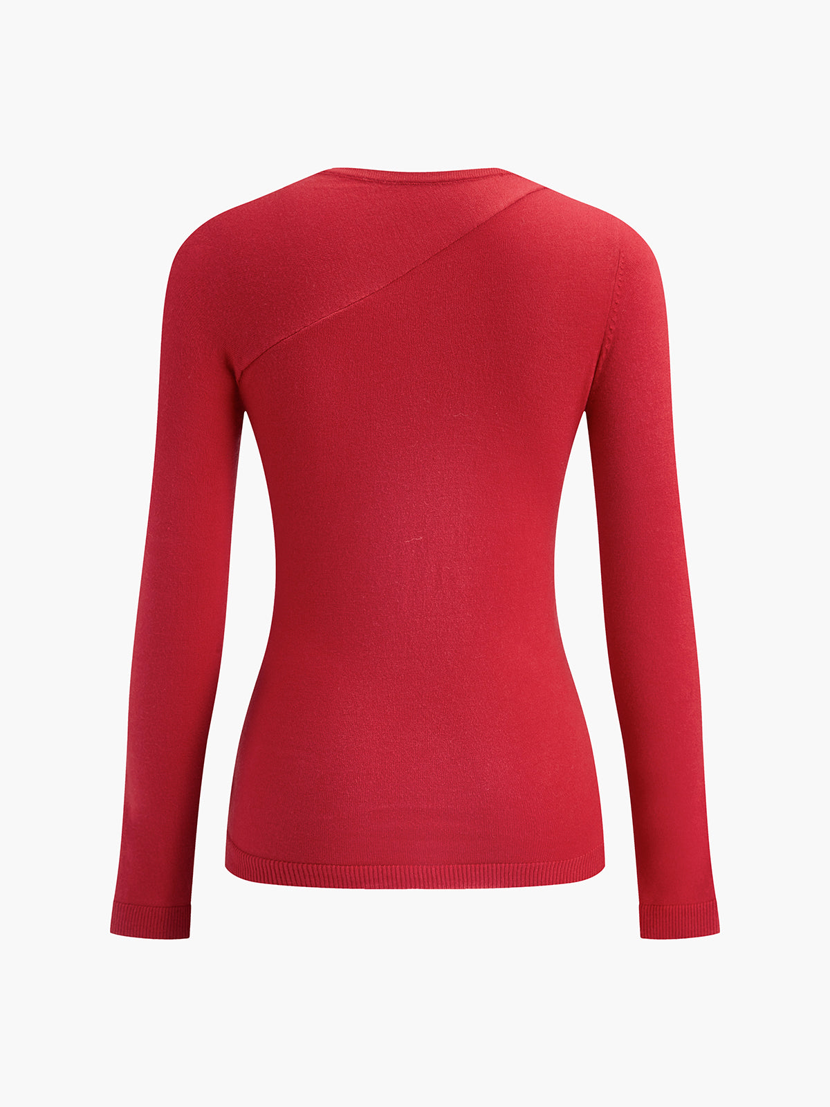 Asymmetrical Neck Jersey Sweater