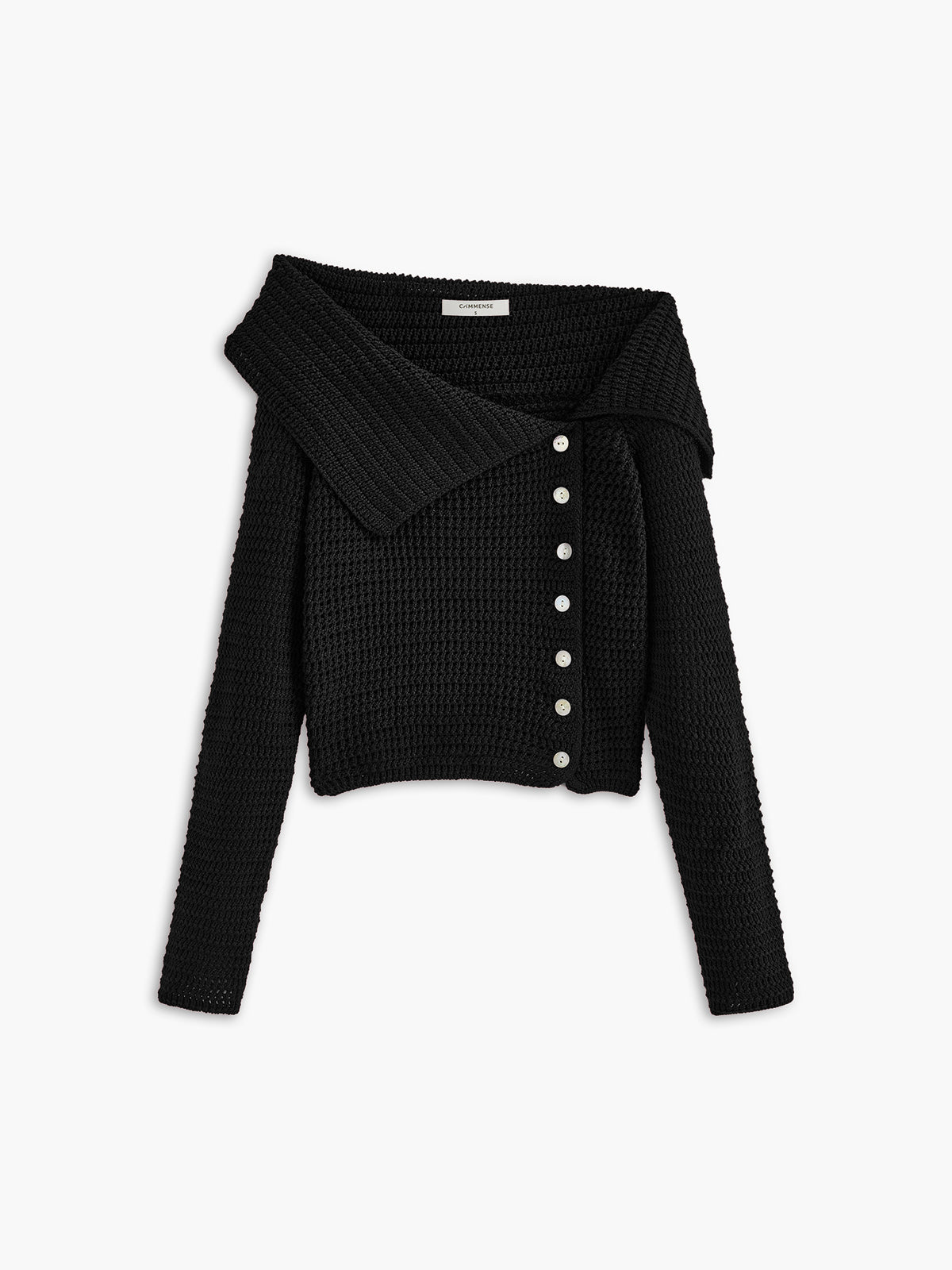 Asymmetrical Breasted Knit Top