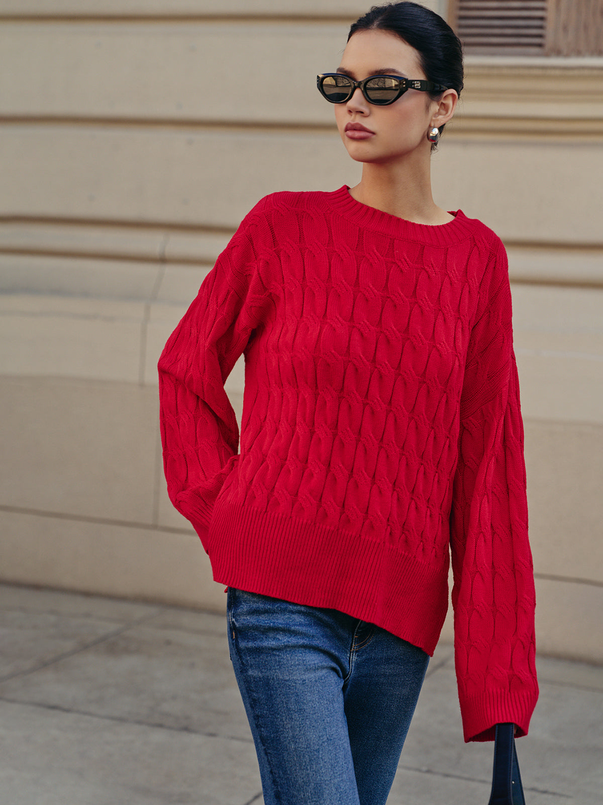 Side Split Twist Sweater