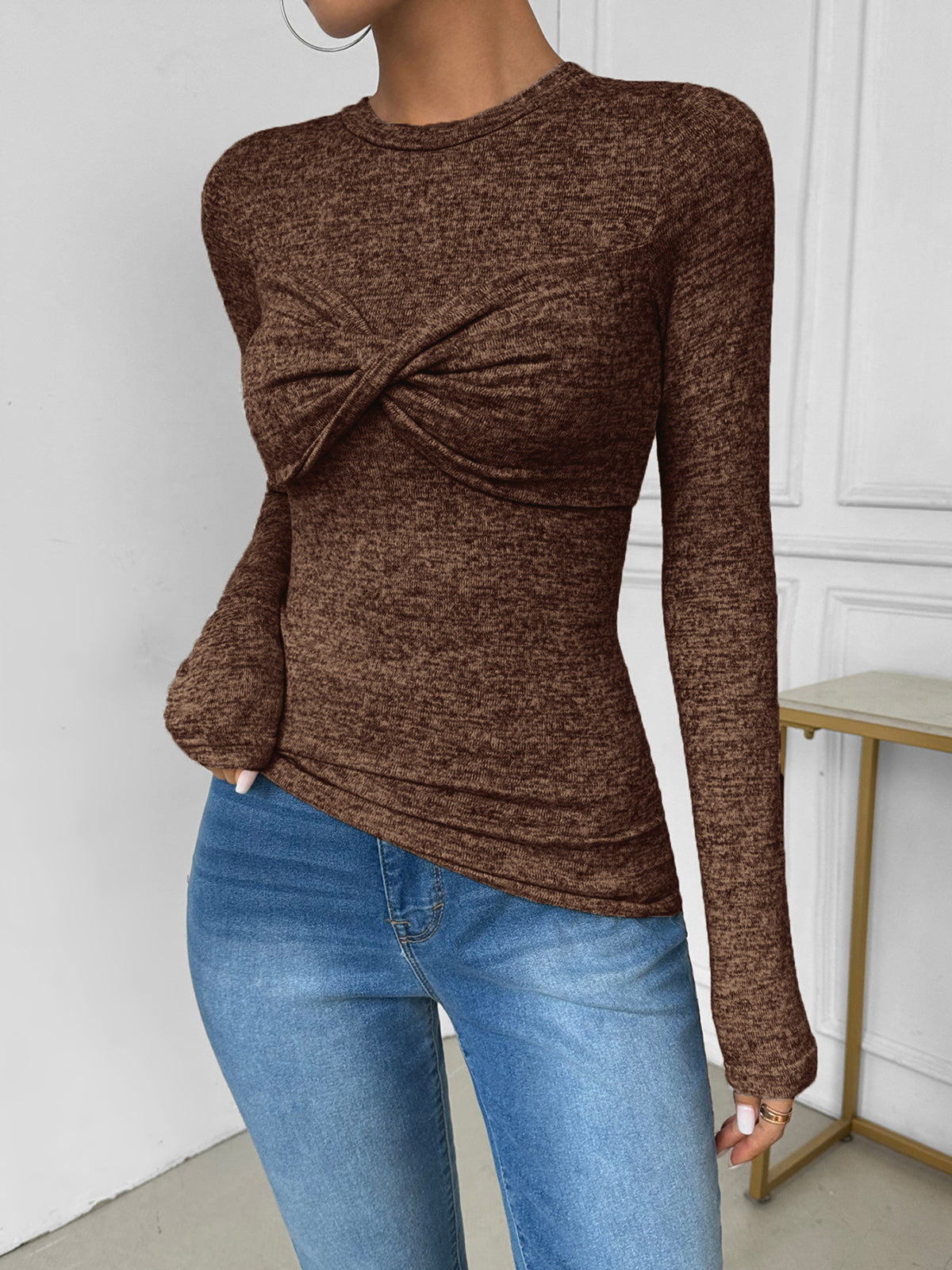 Knotted Skinny Jersey Top