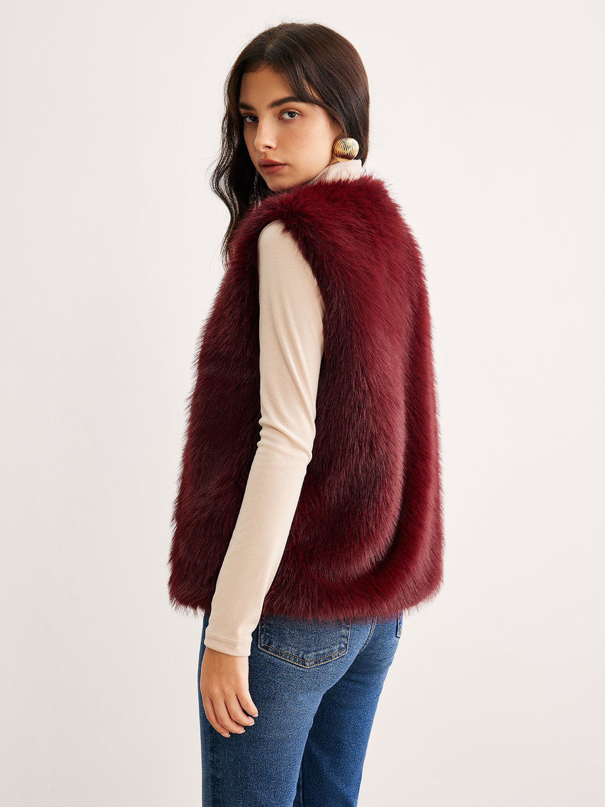 Minimalist Faux Fur Vest