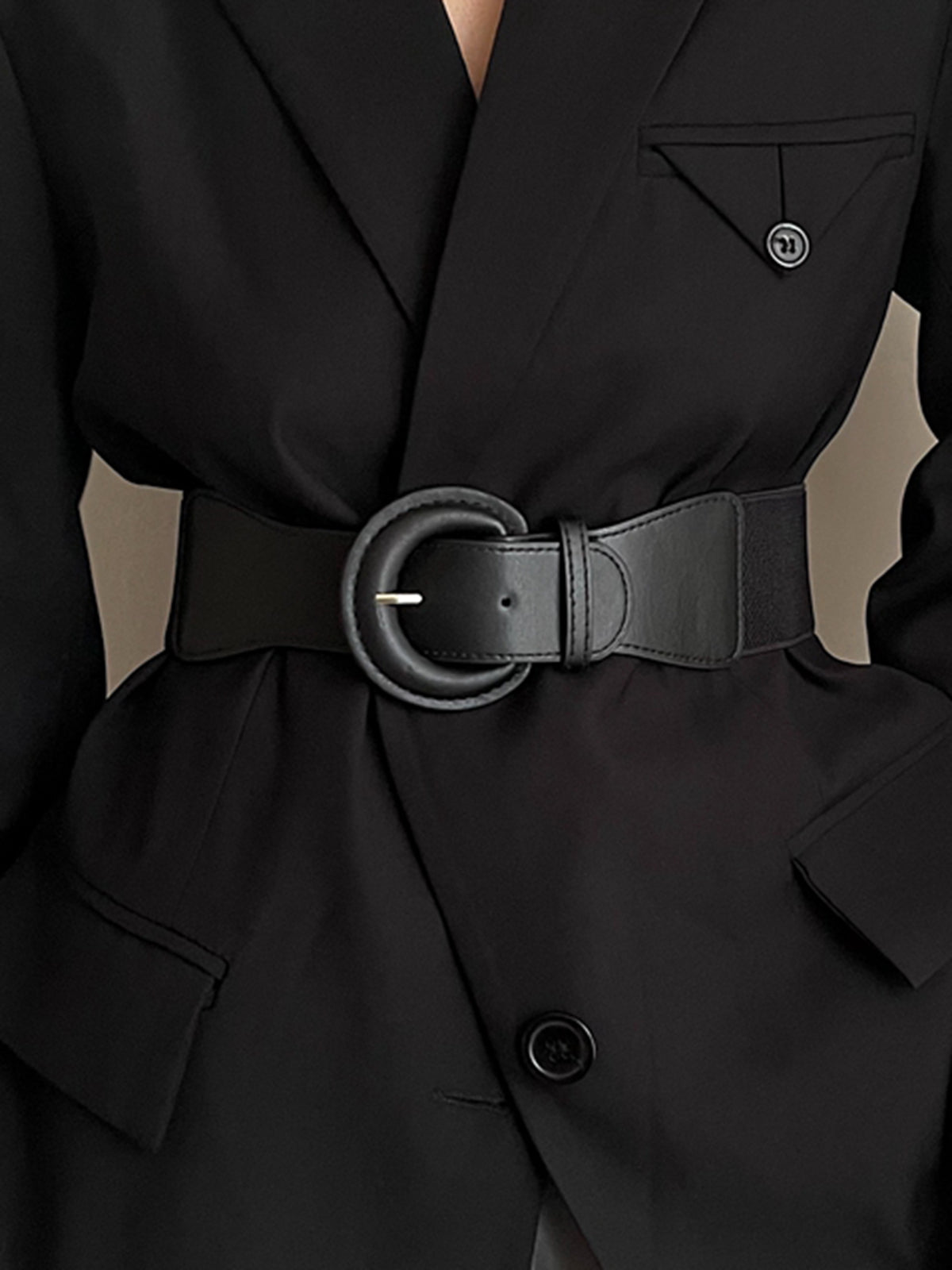 Buckle Elastic Wide Belt