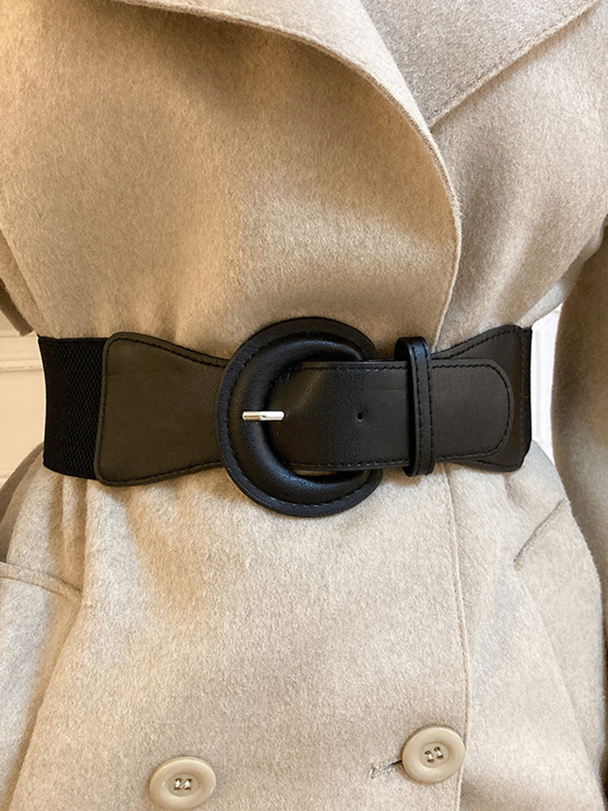 Buckle Elastic Wide Belt