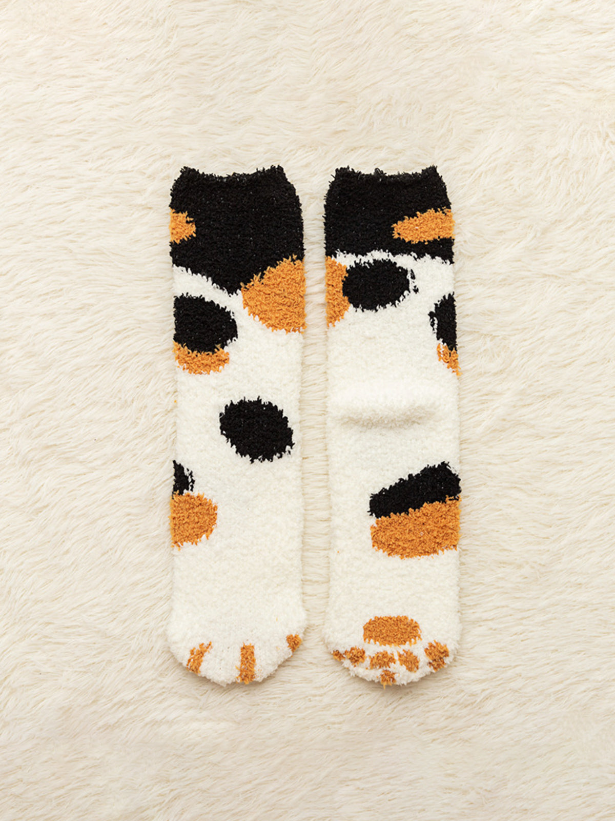 Coral Fleece Polka Dot Socks