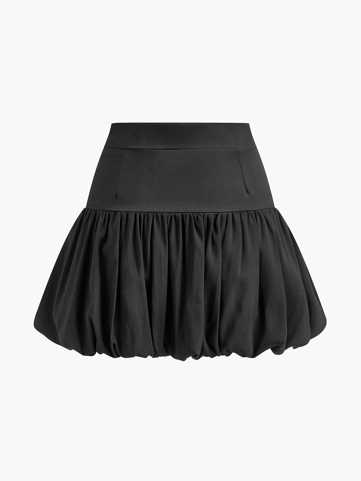 Bud Waist Pleated Panel Mini Skirt