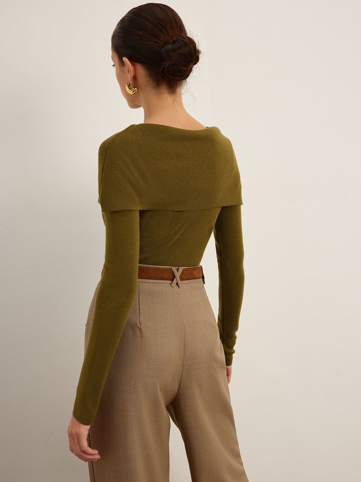 Wool-Blend Skinny Sweater