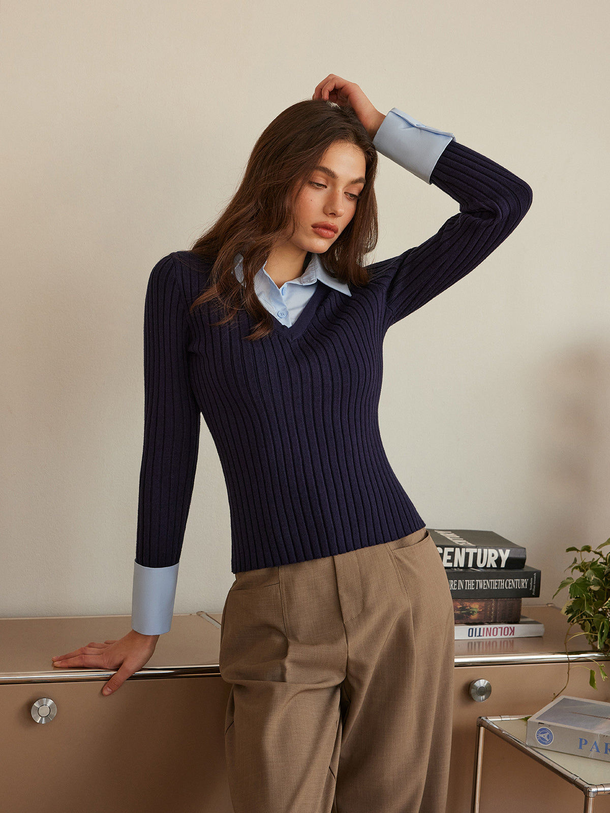 2 in 1 Slim Polo Sweater