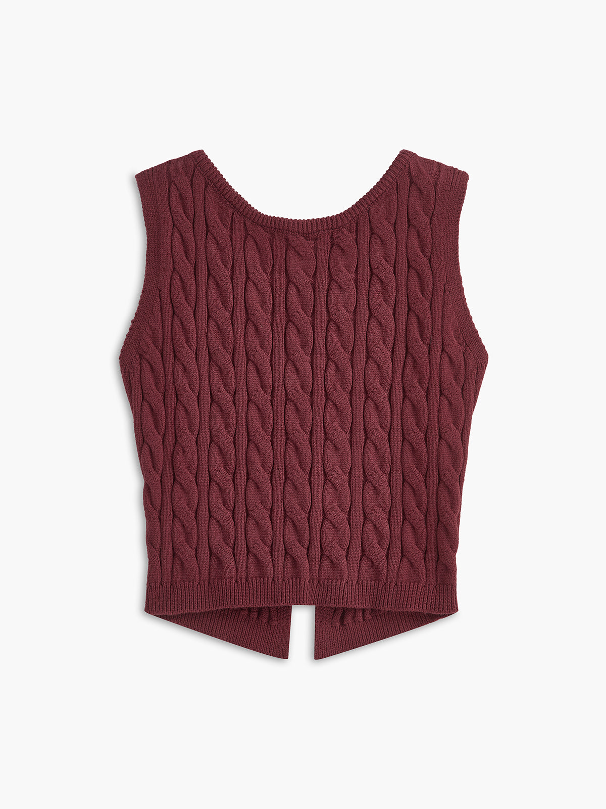 Bow Front Cutout Sweater Vest