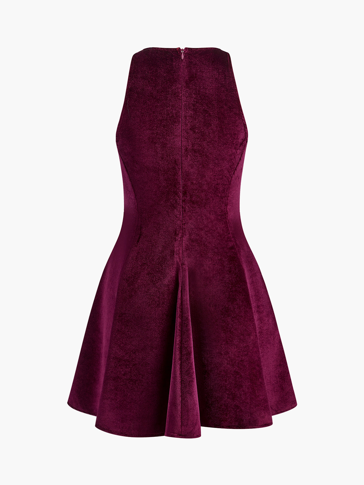 Velvet Zipper Slim Tank Dress