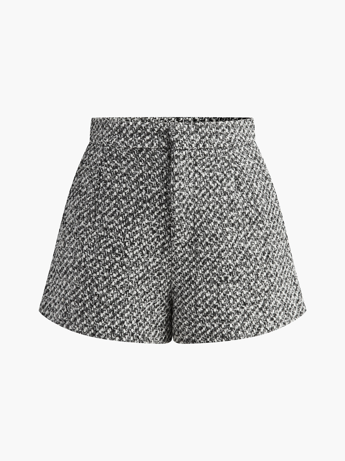 Wool-Blend Tweed Pockets Shorts