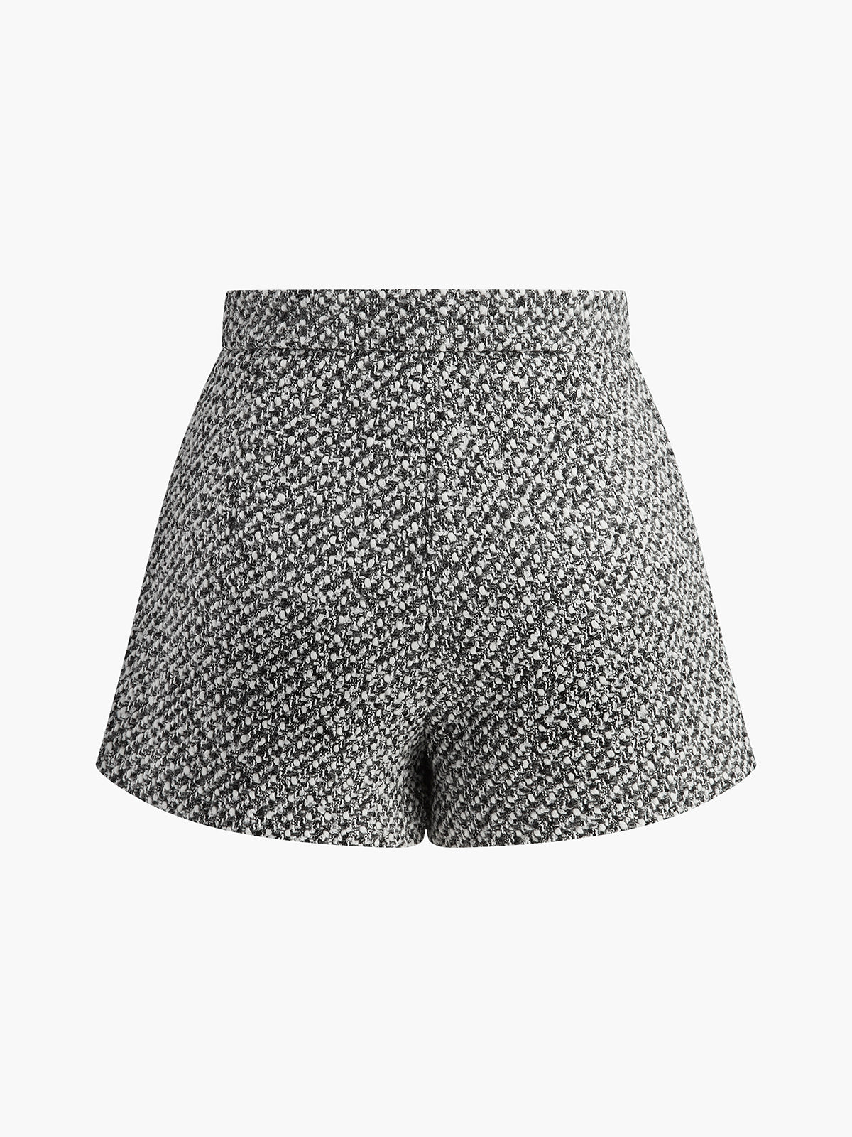 Wool-Blend Tweed Pockets Shorts