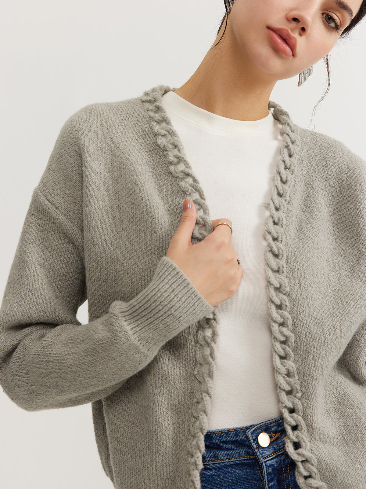 Casual Plain Cardigan