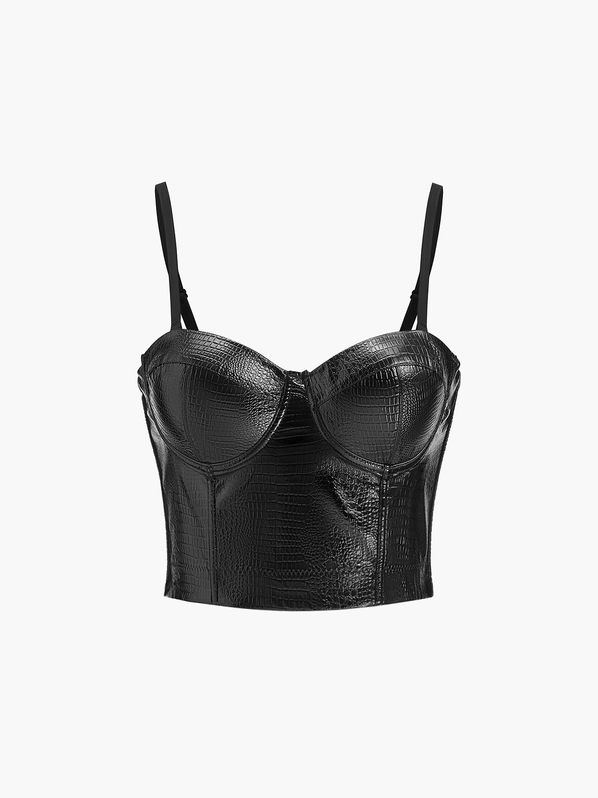 Crocodile Embossed Corset Top