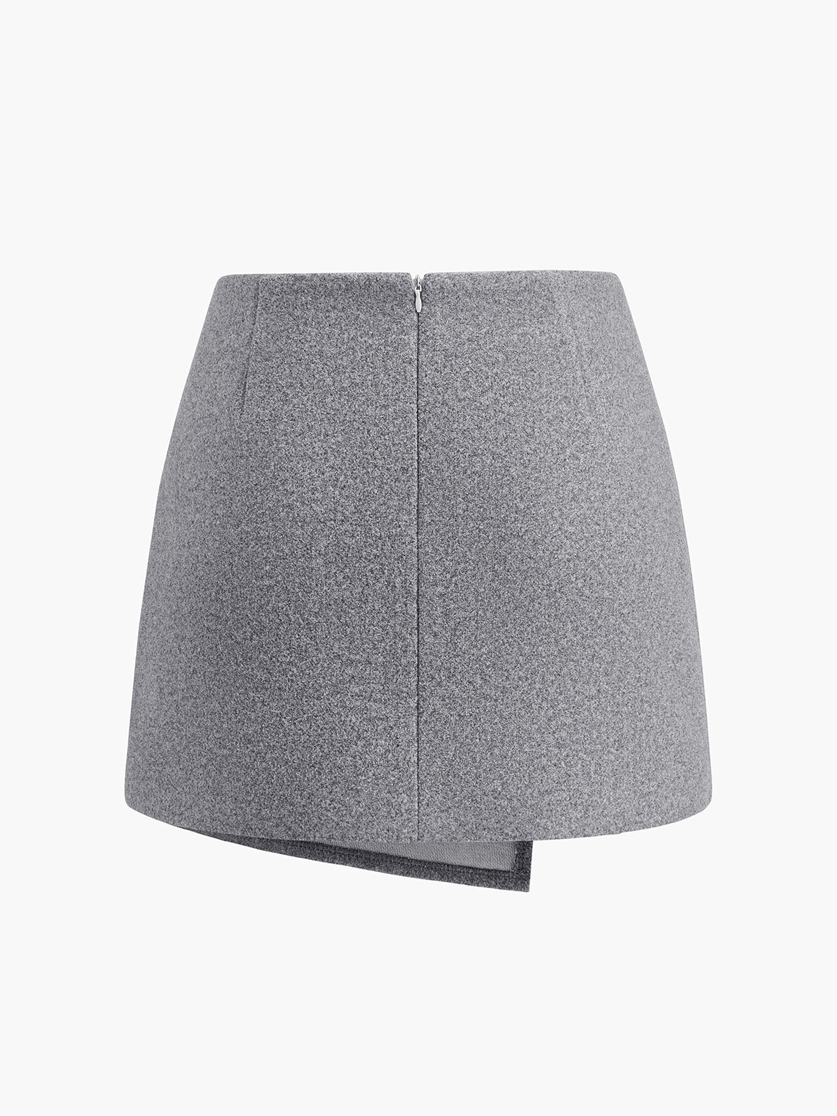 Button Tweed Warm Skirt