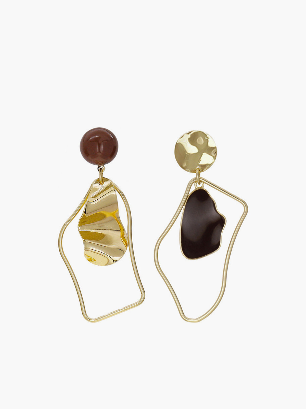 Irregular Stud Drop Earrings