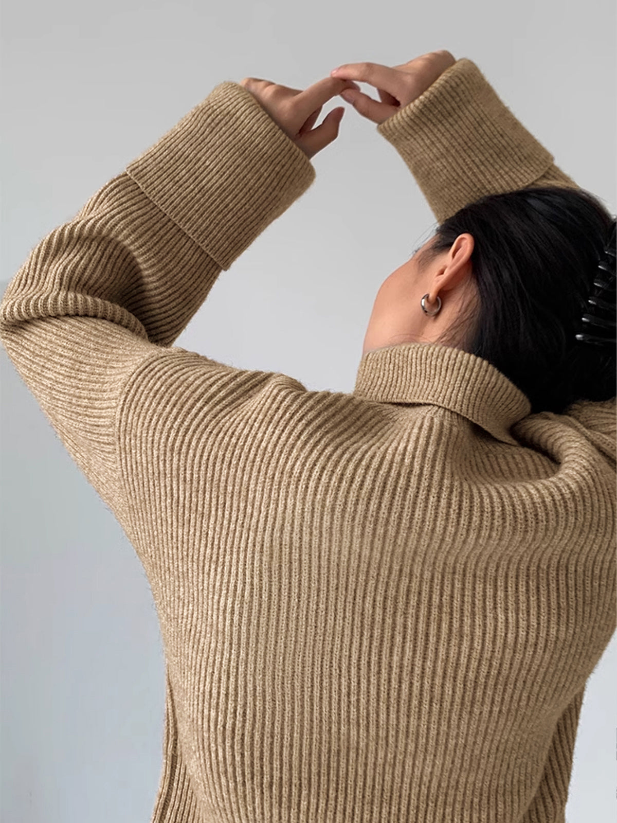 Turtleneck Ribbed Warm Sweater