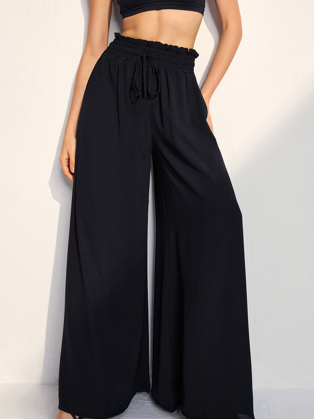 Casual Drawstring Elastic Waist Pants