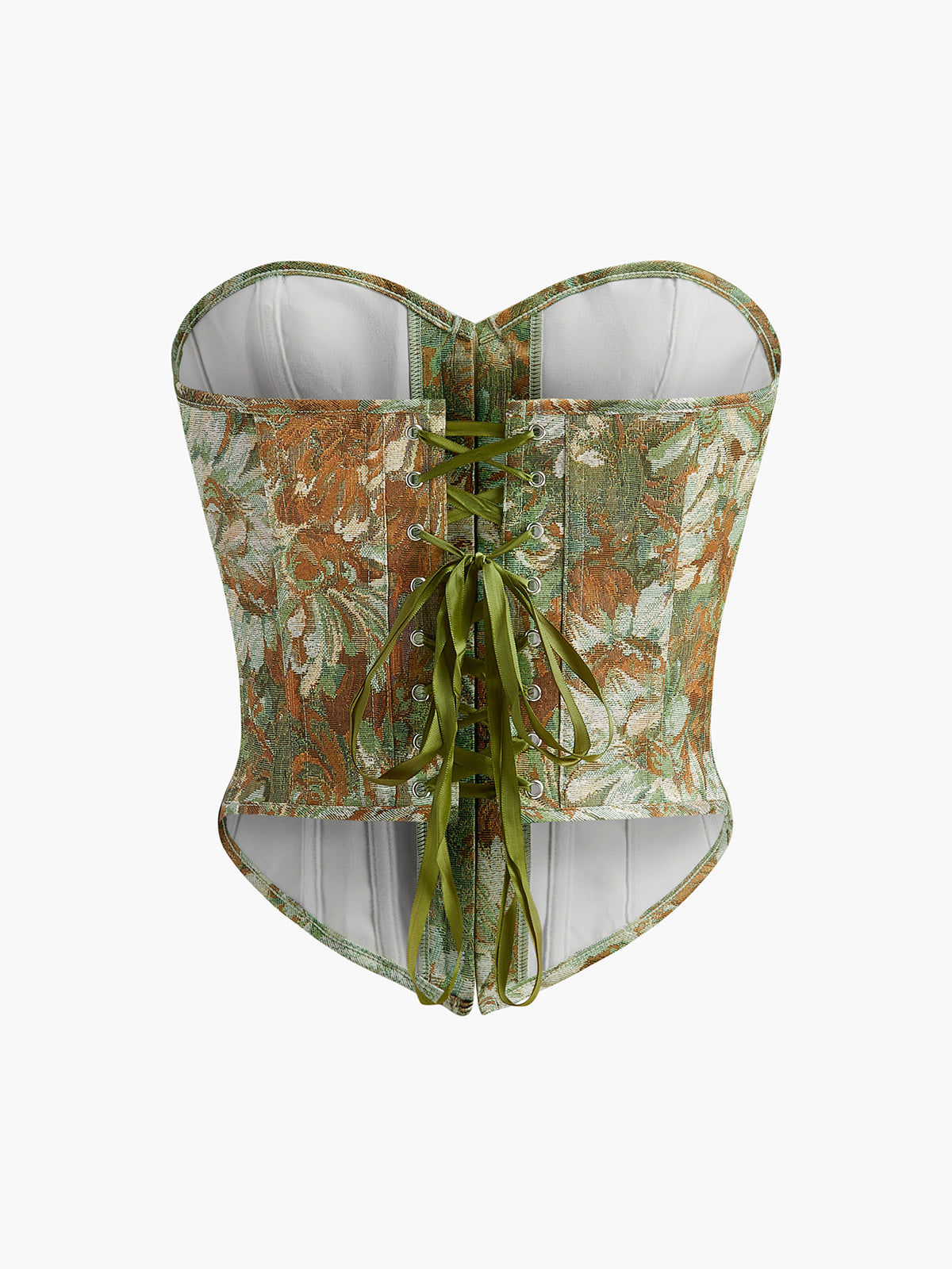 Floral Front Button Corset