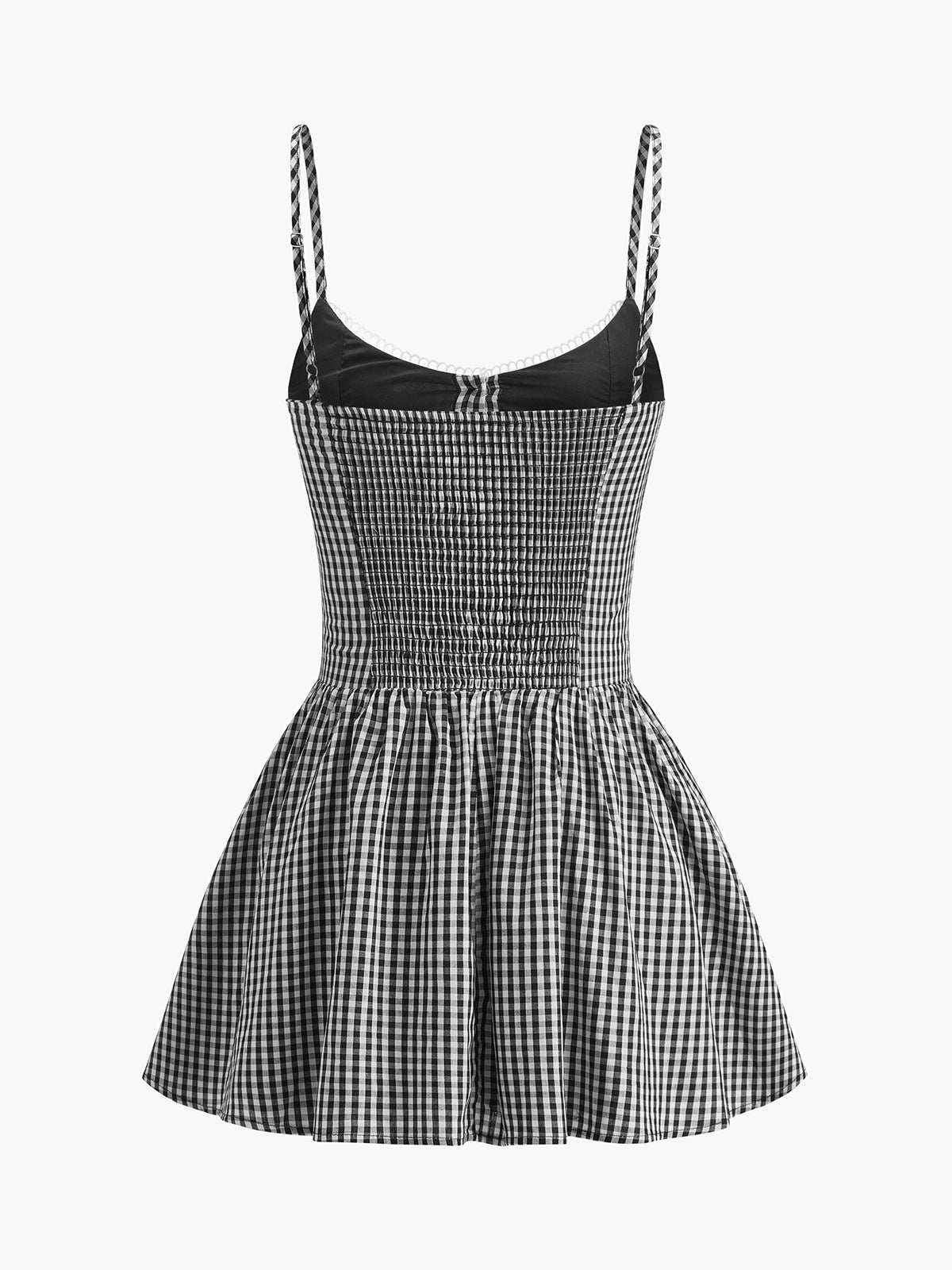 Plaid Button Front Cami Dress