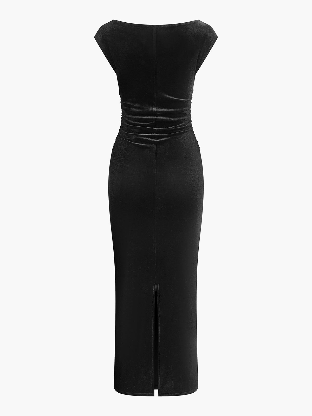 Cap Sleeve Velvet Slim Dress