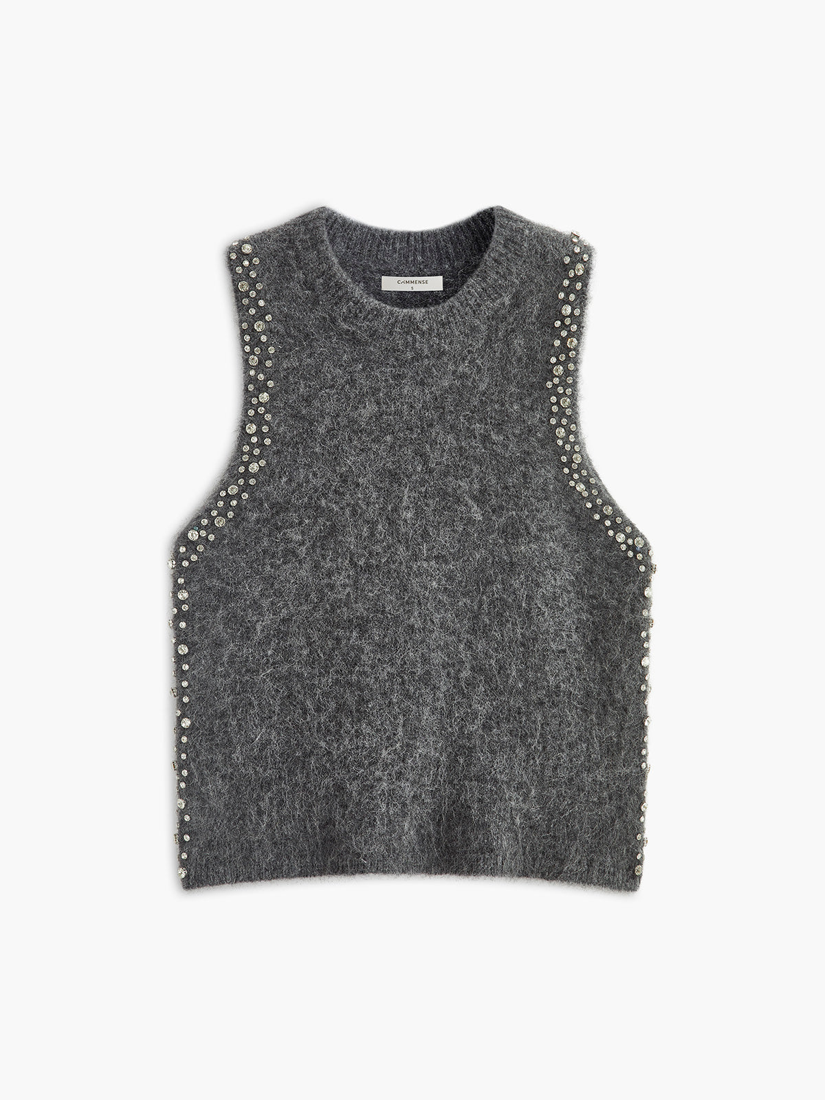 Wool-Blend Beaded Sweater Vest