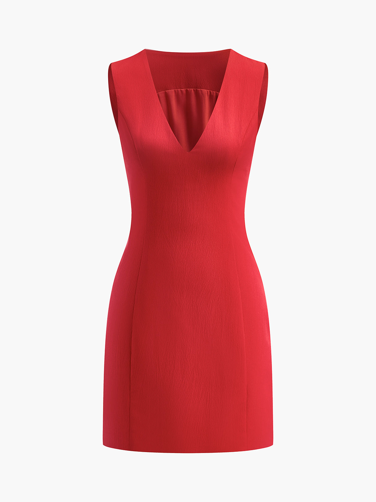 Snug V-Neck Sleeveless Short Dress