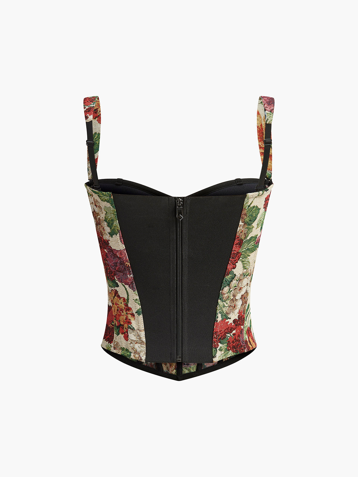 Floral Print Sweetheart Corset