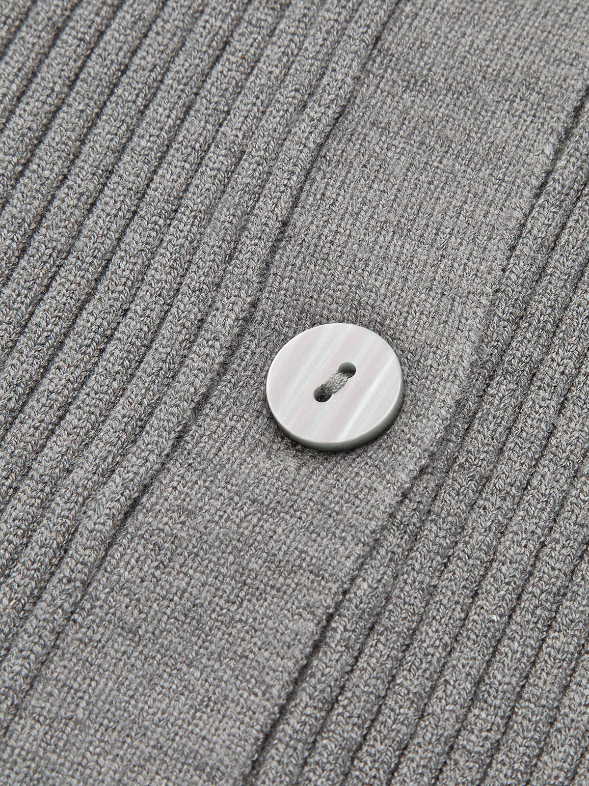 Ribbed Lapel Slim Cardigan