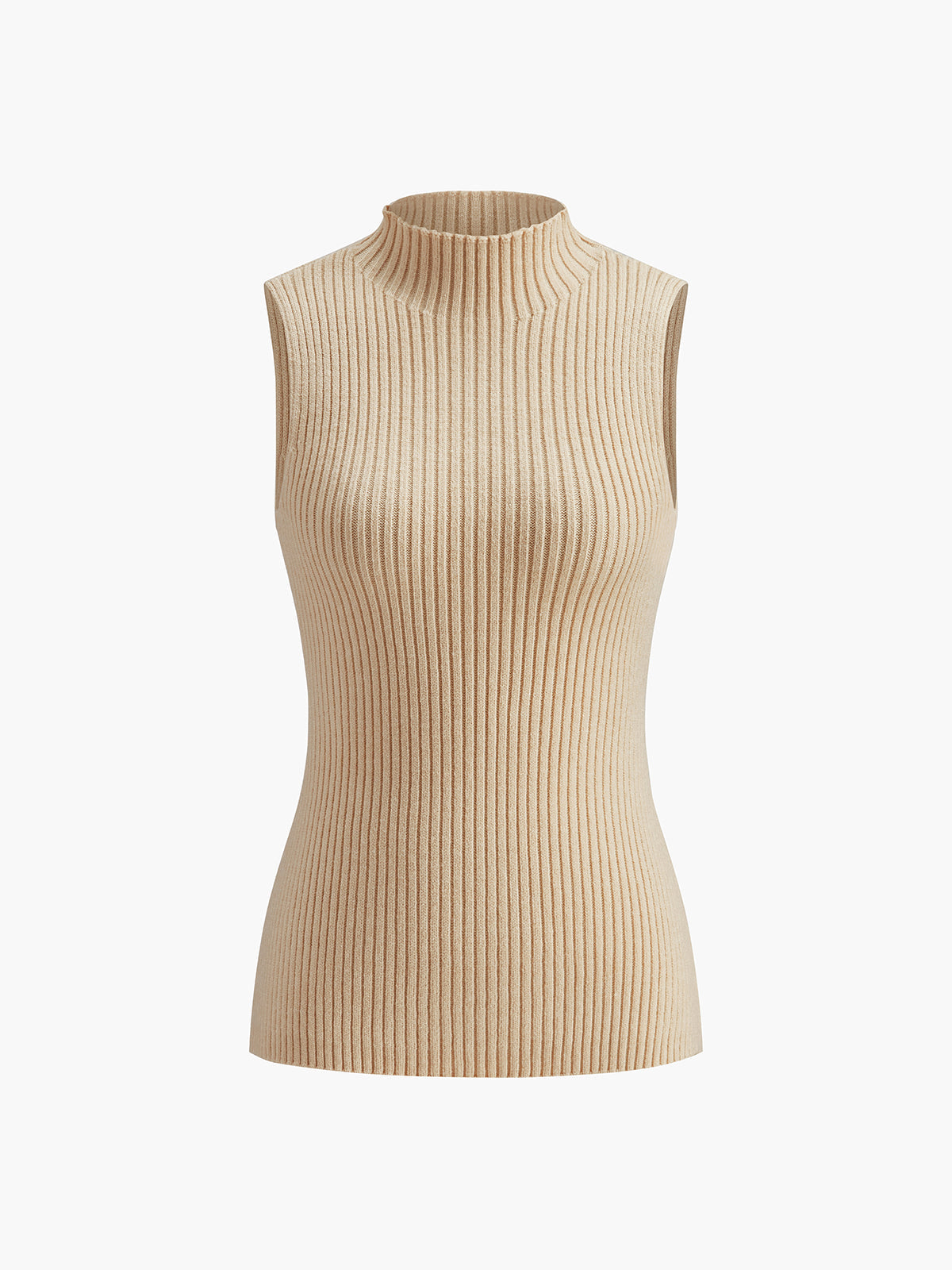 Minimalist Mock Neck Rib Tank Top